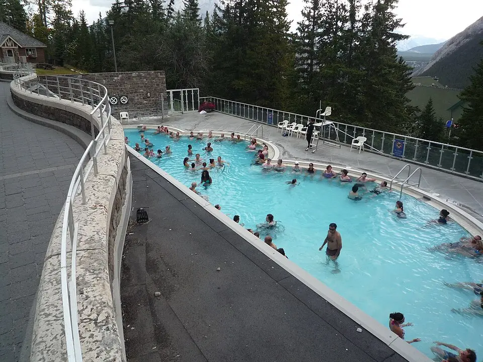 Outdoor pool at Banff Upper Hot Springs