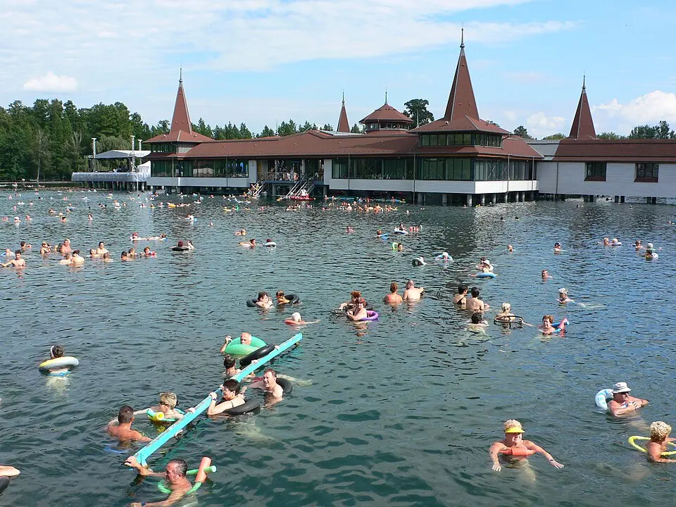 Lake Bath at Hévíz, photographed in 2010
